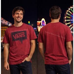 Y2K Vans Red Skater T Shirt Men’s Large 42-44 2000s Skate Tee
